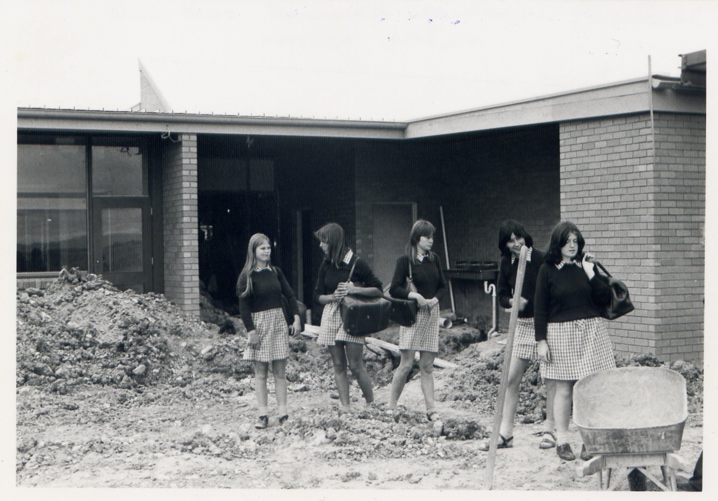 P38 1978 Students outside Maths rooms